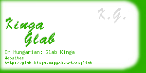 kinga glab business card